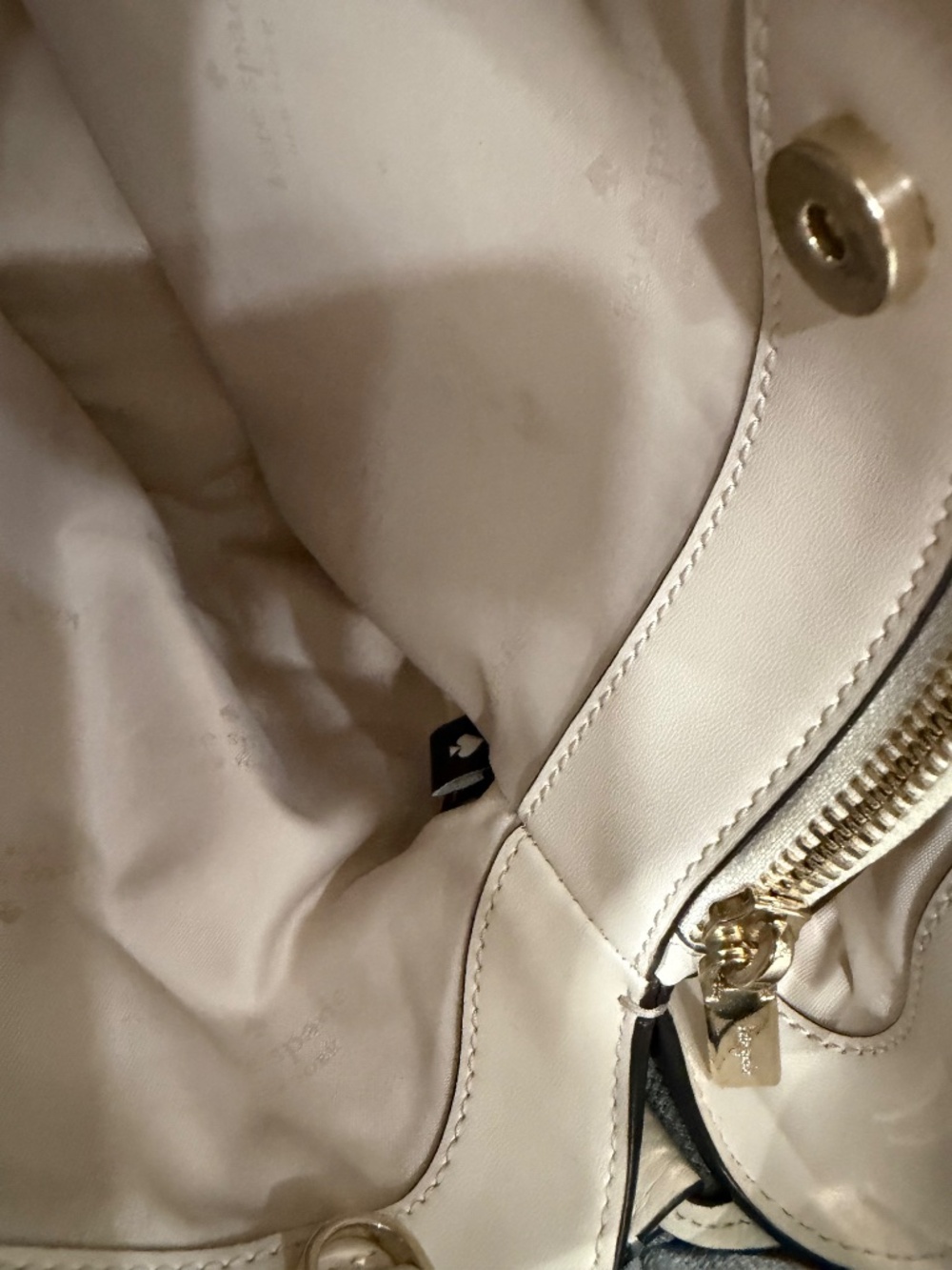 Kate Spade Dumpling Large Satchel Pebble Leather Parchment - Picture 12 of 12